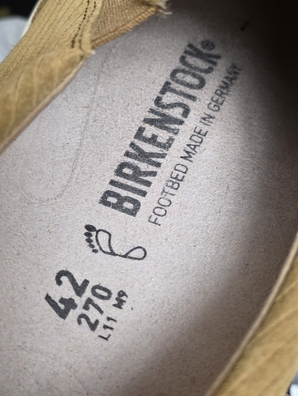 Birkenstock Oswego Men Size 9 / Women 11 / 42 Cork Brown Suede Leather New - Picture 4 of 13